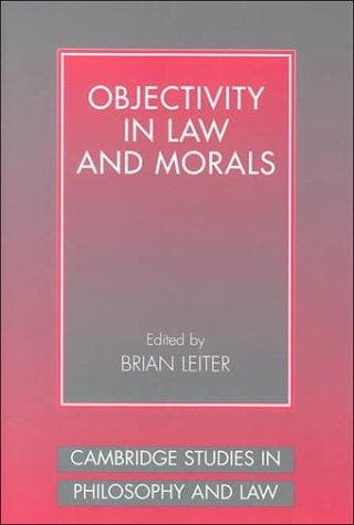 Tapa de Objectivity in law and morals