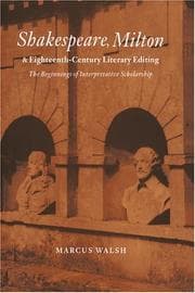 Tapa de Shakespeare, Milton and eighteenth-century literary editing