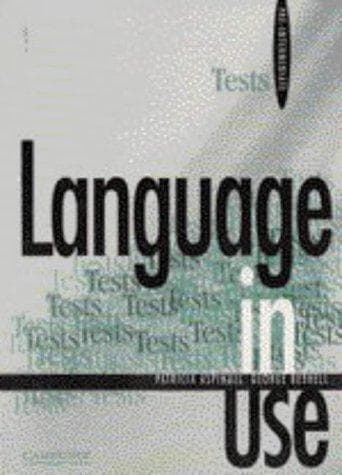 Tapa de Language in Use Pre-Intermediate Tests