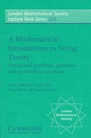 Tapa de A mathematical introduction to string theory