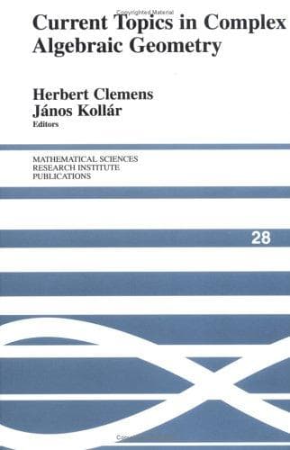 Tapa de Current topics in complex algebraic geometry