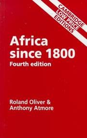 Tapa de Africa since 1800