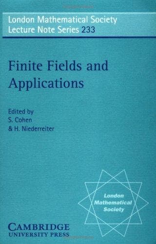 Tapa de Finite fields and applications