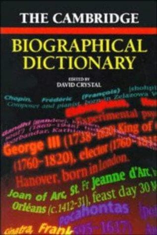 Tapa de The Cambridge biographical dictionary