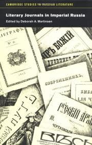 Tapa de Literary Journals in Imperial Russia (Cambridge Studies in Russian Literature)
