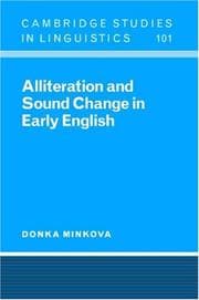 Tapa de Alliteration and sound change in early English
