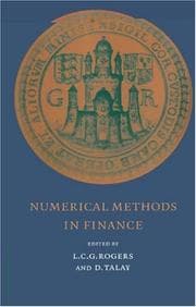 Tapa de Numerical Methods in Finance (Publications of the Newton Institute)
