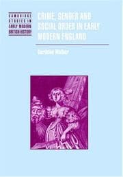Tapa de Crime, Gender and Social Order in Early Modern England