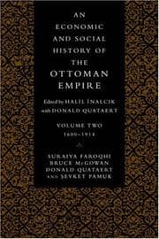 Tapa de An Economic and Social History of the Ottoman Empire (Economic & Social History of the Ottoman Empire)