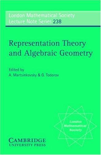 Tapa de Representation theory and algebraic geometry