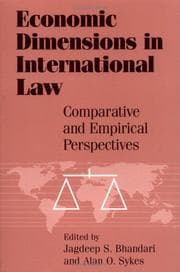 Tapa de Economic dimensions in international law