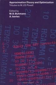 Tapa de Approximation Theory and Optimization