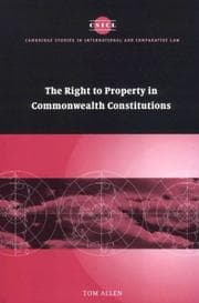 Tapa de The right to property in commonwealth constitutions