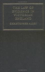 Tapa de The law of evidence in Victorian England