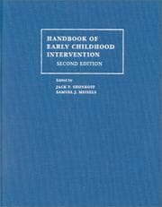 Tapa de Handbook of Early Childhood Intervention