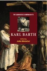 Tapa de The Cambridge Companion to Karl Barth