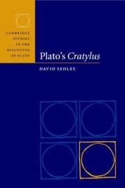 Tapa de Plato's Cratylus (Cambridge Studies in the Dialogues of Plato)