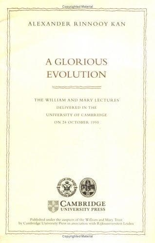 Tapa de A glorious evolution