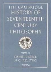 Tapa de The Cambridge history of seventeenth-century philosophy