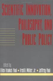 Tapa de Scientific innovation, philosophy, and public policy