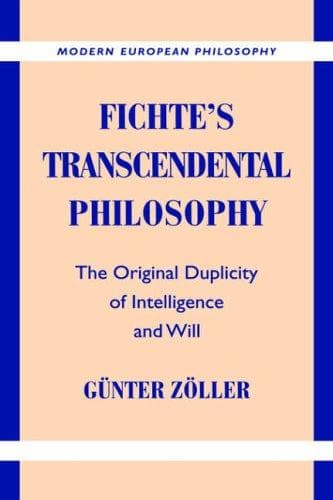 Tapa de Fichte's Transcendental Philosophy