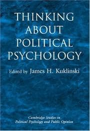 Tapa de Thinking about political psychology