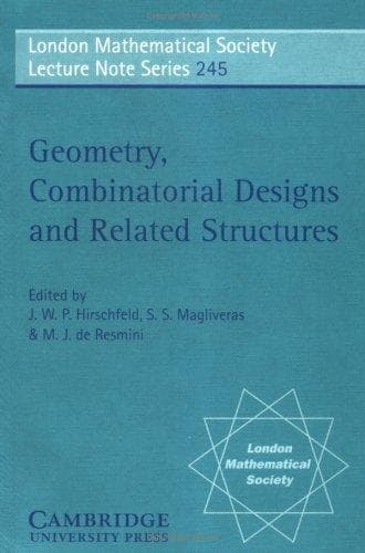 Tapa de Geometry, combinatorial designs, and related structures