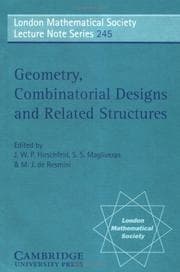 Tapa de Geometry, combinatorial designs, and related structures