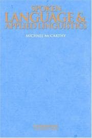 Tapa de Spoken language and applied linguistics