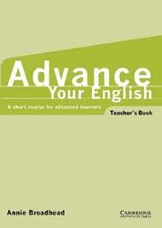 Tapa de Advance your English Teacher's book