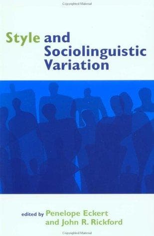 Tapa de Style and sociolinguistic variation