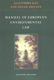 Tapa de Manual of European environmental law