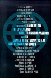 Tapa de Innovation and transformation in international studies