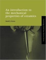 Tapa de An introduction to the mechanical properties of ceramics