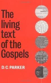 Tapa de The living text of the Gospels
