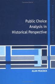 Tapa de Public Choice Analysis in Historical Perspective (Raffaele Mattioli Lectures)