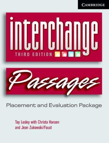Tapa de Interchange Passages Placement Evaluation Package