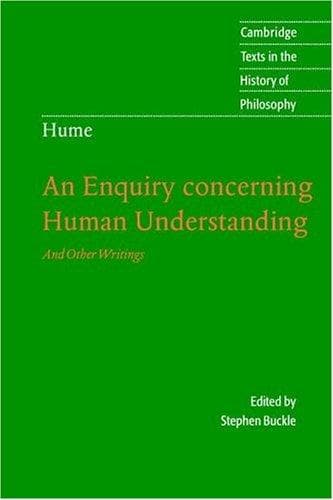 Tapa de Hume: An Enquiry concerning Human Understanding