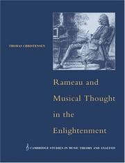 Tapa de Rameau and Musical Thought in the Enlightenment (Cambridge Studies in Music Theory and Analysis)