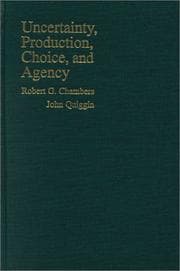 Tapa de Uncertainty, production, choice, and agency