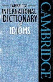 Tapa de Cambridge international dictionary of idioms