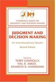 Tapa de Judgment and decision making