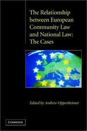 Tapa de The Relationship Between European Community Law and National Law