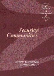 Tapa de Security Communities (Cambridge Studies in International Relations)