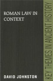 Tapa de Roman law in context
