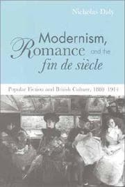 Tapa de Modernism, Romance and the Fin de Siècle