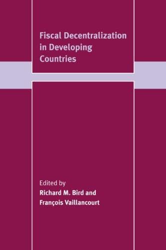 Tapa de Fiscal decentralization in developing countries