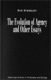 Tapa de The Evolution of Agency and Other Essays (Cambridge Studies in Philosophy and Biology)