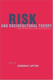 Tapa de Risk and Sociocultural Theory