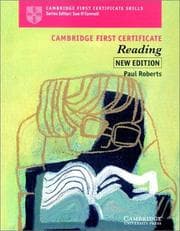 Tapa de Cambridge First Certificate Reading Student's book (Cambridge First Certificate Skills)